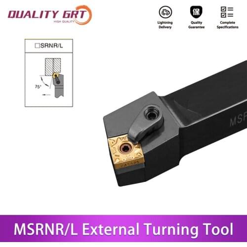 Q.Grt MSRNR2020K12 MSRNL2525M12 External Turning Tool Holder Carbide Inserts SNMG MSRNR/L CNC Lathe Cutting Tools