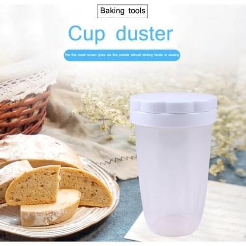 1pcs Flour Powder Cans Manual Powdered Sugar Sieve Plastic Flour Mesh Bottle Baking Shaker Sieve Kitchen Tools