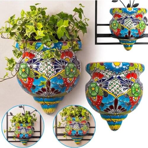 Resin Flower Pot Handmade Statue Hanging Vase Flower Pot Pendant Seaweed Basket Flower Pot Wall Flower Basket Home Decoration