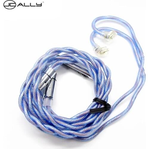 JCALLY JC20 Blod Spiral foil 364 Cores Silver Plated With Mic MMCX 2Pin 0.78mm Upgrade Cable for KZ EDX ZSN PRO X MT1 Aria TC200