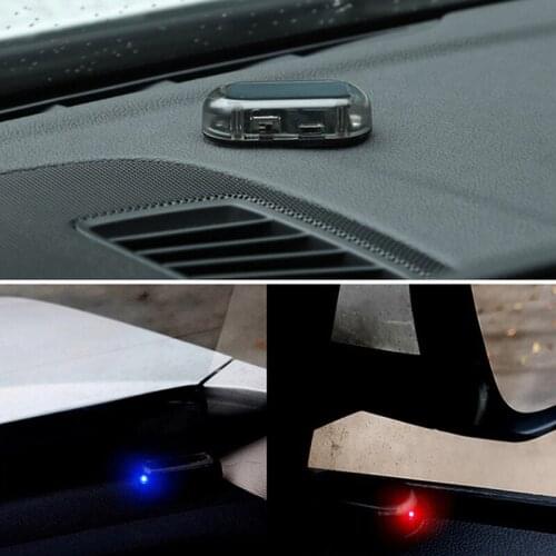 Car Decoration Lights Car Alarm Anti-theft Light LED Car Interior Lights Vehicle-mounted Solar Simulation Warning Flash Lamp