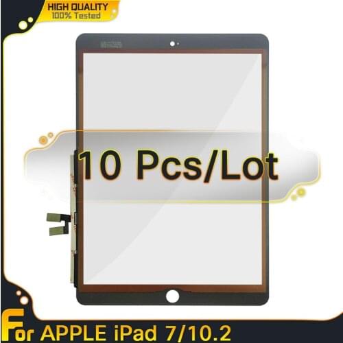 10 Pieces 10 Pcs For iPad 7 For iPad 7 10.2 7th Gen A2197 A2198 A2200 Touch Screen Digitizer Outer Glass Panel Replacement