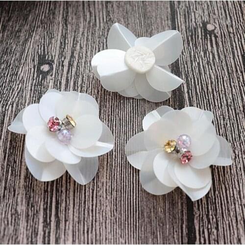 10pc Handmade sequins collar Patch applique embroidery flower patche for clothing shoes bags Sewing Craft decoration accessories
