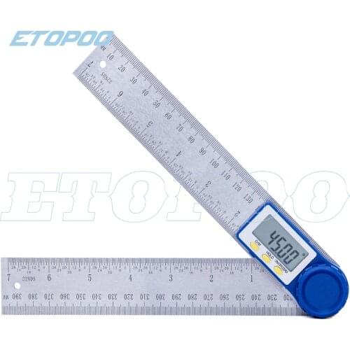 200mm Digital Protractor Inclinometer Goniometer Level Measuring Tool Electronic Angle Gauge Stainless Steel Angle Ruler