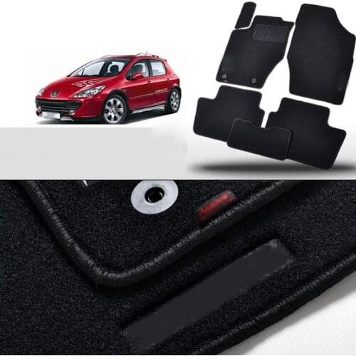 6pcs Premium Auto Fabric Nylon Anti-slip Floor Mats Carpet For Peugeot 307 2002-2020