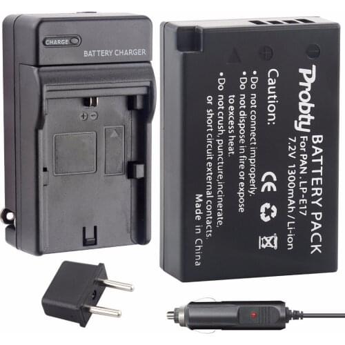 Probty 1300mAh LP-E17 LP E17 battery bateria akku + Charger for Canon EOS M3 EOS M5 EOS M6 EOS Rebel T6i T7i EOS 77D 750D Camera