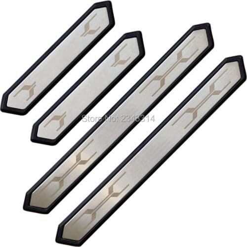 For Toyota RAV4 2019 2020 2021 Stainless Door Sill Scuff Plate Kick Guard Pedal Threshold Step Protector Trim Car Accessories