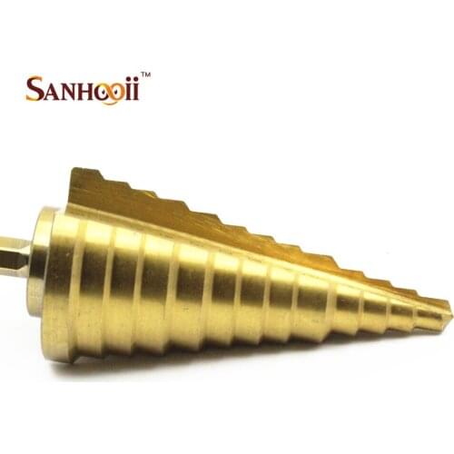 SANHOOII Hex Shank Core Drill Bit 6-35MM HSS4241 Wood Working Metal Working Step Hole Drilling Tool