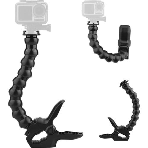Clamp Mount Bracket with Flexible Adjustable Gooseneck Tripod for GoPro Hero 8 7 6 5 Sjcam Yi 4K Action Osmo Action Camera