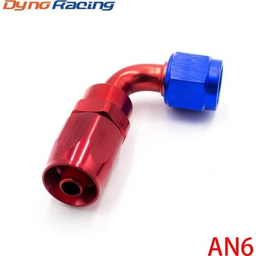 AN6 Fitting AN06 Aluminum Fittings 90 Degree Oil/Fuel/Swivel hose fittings(Swivel Hose End Fitting) YC100352-90RD
