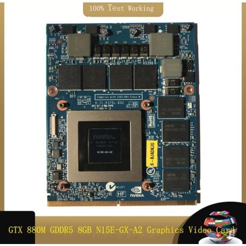 GTX880M GTX 880M GDDR5 8GB N15E-GX-A2 Graphics Video Card For DELL Alienware M13X R1 R2 M15X R1 R2 M17X R2 R3 R4 R5 M18X R2 R3