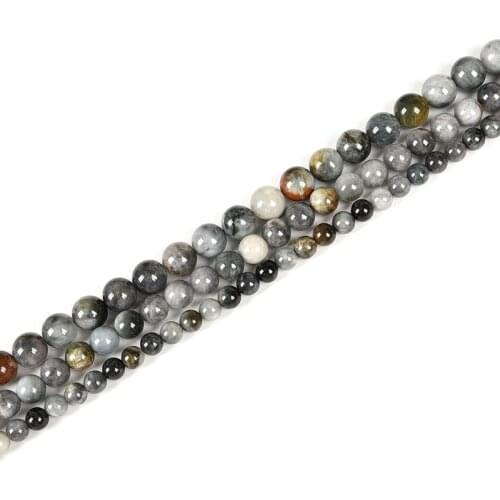 Wholesale Hawks Eyes Stone Beads 6/8/10/12mm Smooth Round Loose beads Created Design DIY Necklace Bracelet Preferred Gift H253
