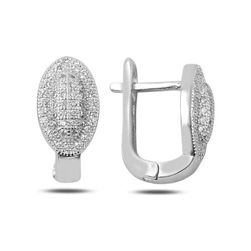 KUTAYDAN Zircon Earrings 925 Sterling Silver
