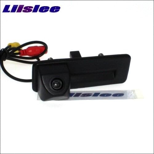 LiisLee Car Rear View Camera Instead of Original Factory Trunk Handle For Skoda Octavia MK2 1Z Facelift Night Vision Backup CCD