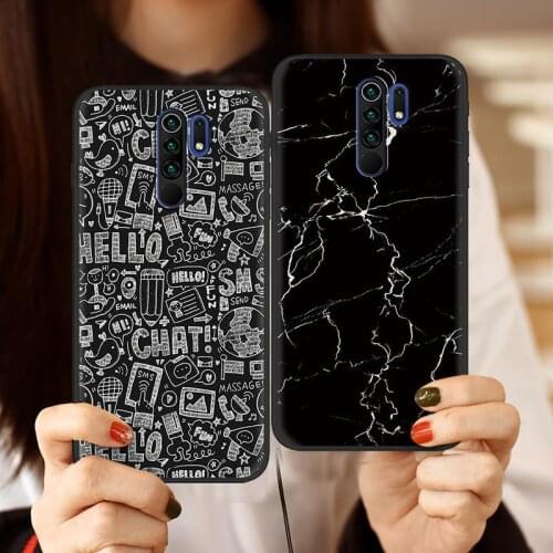 Frosted Cover Phone Case For Xiaomi Redmi 9/Redmi 9 Prime Silicone Back Cover Cartoon Shockproof Soft Anti-knock