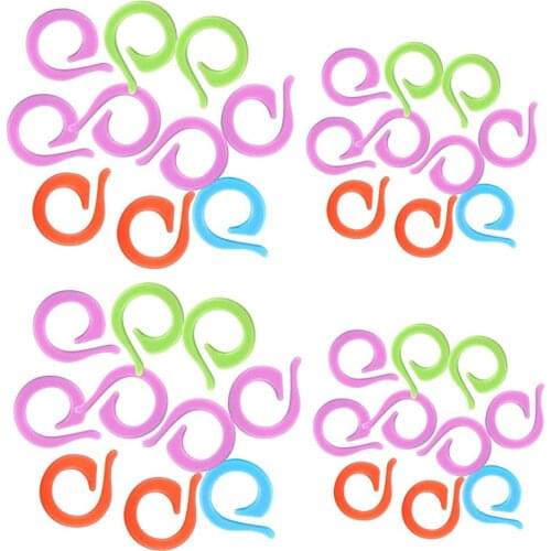 40/60/80/100pcs Knitting Crochet Locking Stitch Markers Multi Color Mini Plastic Crochet Latch Ring Knitting Tools