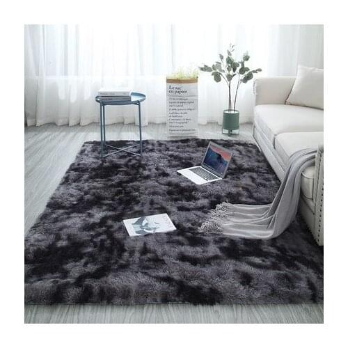 European long hair fashion bedroom carpet bay window bedside mat washable personality blanket Gradient color living room rug