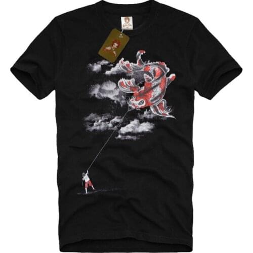 Fish Balloon Deep Sea Banksy MenS T-Shirt Novelty Scuba Dive Carp Pond Top Fashion Letters Men Fashion Cotton Printed Shirts