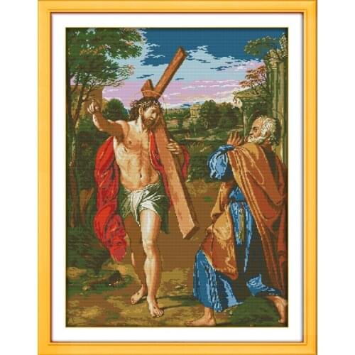 Jesus (4) Portrait 100% Cotton Cross Stitch Kits 11CT Print Paintings Embroidery DIY Handmade Needle Work Home Decor Ricamo