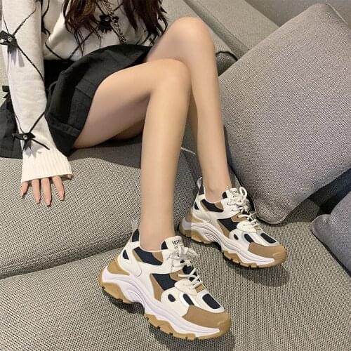 New Daddy Shoes Womens Fall Casual Thick-soledsports Shoes Running Ins Trend Comfor Table Single Shoes Shoes for Women Sneakers