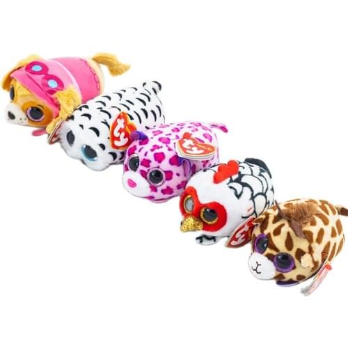 New 4''10CM Ty Beanie Boos Big Eyes Phone Wipe Puppy Owl Rooster Giraffe Plush Dolls Collectible Stuffed Toy Child Birthday Gift