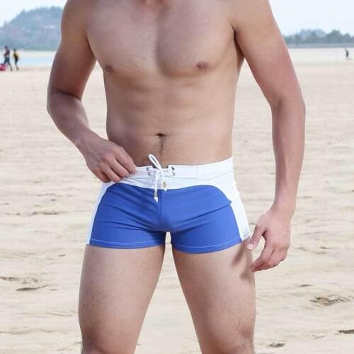 New mens swimwear sexy personality male beach short swimming Bathing trunks shorts men boxer trunks bathing slips plus size