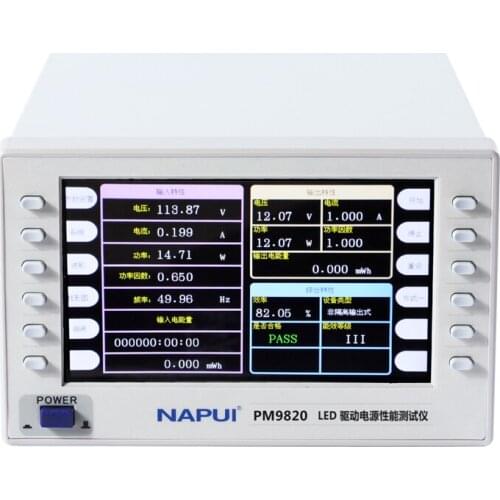 Manufacturer NAPUI PM9820 LED power driver input and output characteristics testing equipment