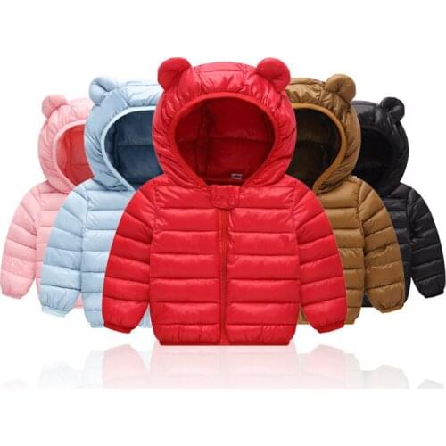 Girls Duck Down Coats Kids Winter Jacket Hooded Boys Outerwear Enfant Parkas Baby Snowsuit Cotton Down Parkas Children Clothes