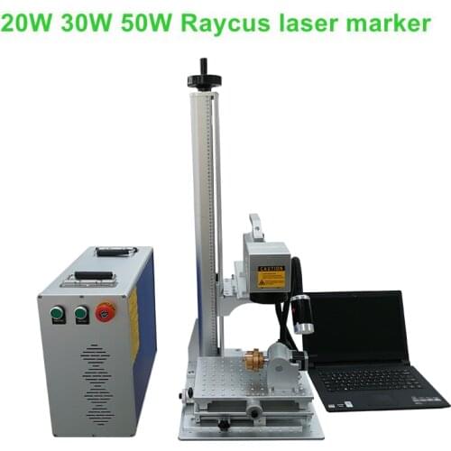 Laser printing machine handheld for led bulb logo 20W fiber laser marking machine mark on plastic for sale wth rotary axis