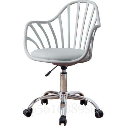 Nordic Simple And Comfortable Staff Dormitory Seat Lift Office Chair White Work Study Chair Student Swivel Chair