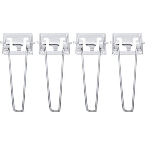 4pcs Folding Table Legs Foldable Convenient Desk Leg Replacement Legs For Home Dorm Chair Sofa Bed Hairpin Desk Leg Cabinet Feet