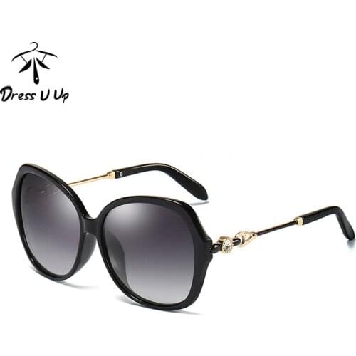 DRESSUUP Luxury Diamond Sunglasses Women Brand Designer 2018 Polarized Fashion Coating Gradient Sun Glasses Gafas CASW1368