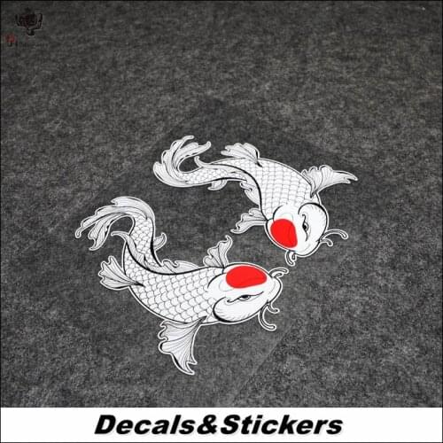 NO.L368 Lovely Koi JDM GK5 3M Reflective Modified Stickers Waterproof Decals Car Racing Motorcycle