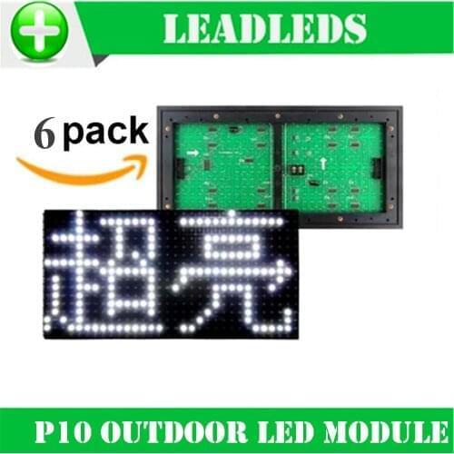6 pieces/lot) 320*160mm Outdoor High Brightness P10 White LED module for Single Color LED Display Scrolling message led sign