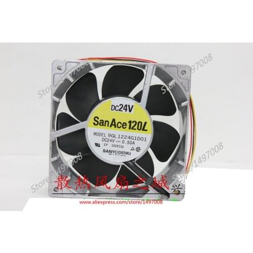 SANYO DENKI 9GL1224G1D01 DC 24V 0.50A 120x120x38mm Server Cooling Fan