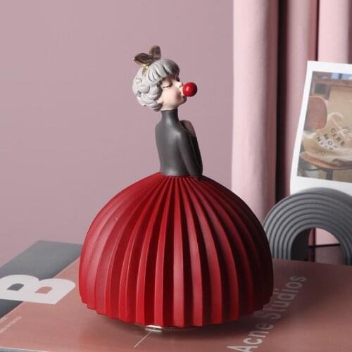 Rotating Music Box Nordic Creative Decoration Kid Birthday Gift Ballerina Figurine Music Box Lovely Girls Christmas present