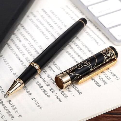 W/Gift Box Picasso 902 Vintage Black-Gold Line Cap Pimio Gentleman Roller Ball Pen Office & School Classic Writing Pen
