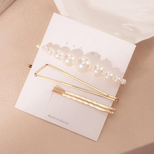 Korean New 2021 Trendy Hair Clip For Women Weave Pearl Hairpin Female Accessories Jewelry Fashion Cute Romantic Hairwear Gift