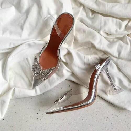 Women Shoes Clear Pvc Rocky Pumps X Awge Transparent Butterfly 95 Slingback Pumps