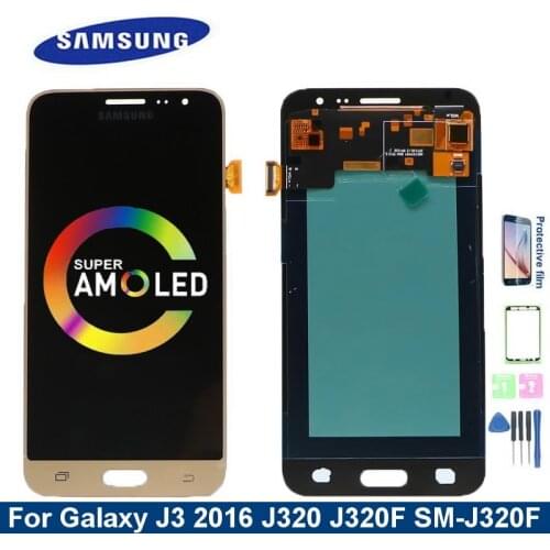 Super AMOLED Display For Samsung Galaxy J3 2016 J320 J320F J320A J320P J320M J320FN LCD Display Touch Screen Digitizer Assembly