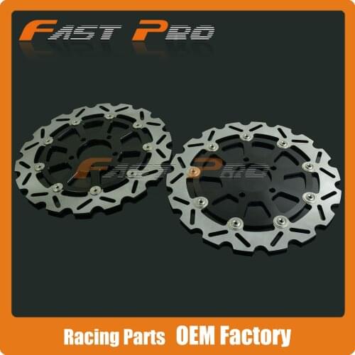 1 Pair Front Brake Disc Rotor For Kawasaki KLV1000 04-07 Suzuki V-STROM DL650 04-06 DL1000 02-10 SVS1000 03-07 SV1000 07-08