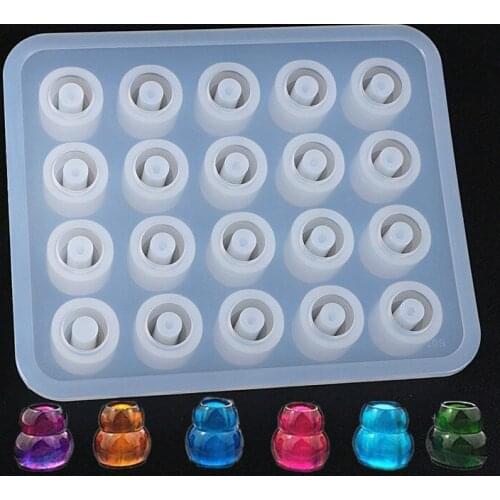 1pcs UV Resin Jewelry Liquid Silicone Mold Crystal 20 Gourd Beads Silicone Charms Molds For DIY Pendant Making Jewelry