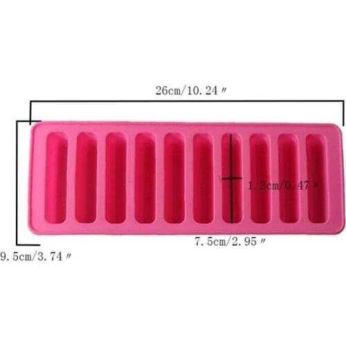 1 Pc Silicone Strip Shape Cake Finger Cookies Watter Bottle Ice Cream Molds