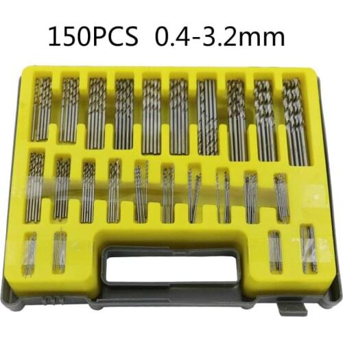 150 Pcs 1 Case Mini Micro Twist Drill Bit Small Precision Hss Twist Kit 0.4-3.2mm Twist Drilling Bit Tools