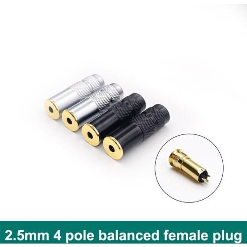 2.5mm 4 pole Balanced Female Plug Connector Earphone DIY Audio Cable Connector Female Socket
