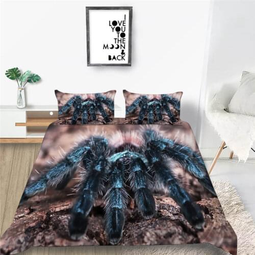 2020 Bed 3D Real Spider Design Printing Bedding Sets WIth pillowcase Sets Full/Queen Size