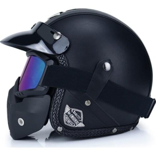 2020 New Arrival Motorcycle Open Face Helmet Vintage Scooter Retro 3/4 Motorbike Helmet Moto Casco Motocicleta Capacete