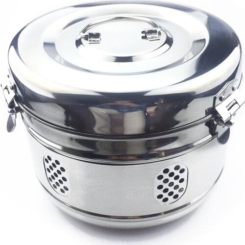 304 stainless steel box with cover case storage Jar bucket cotton Gauze sterilizing cylinder Sterilizing storage tank