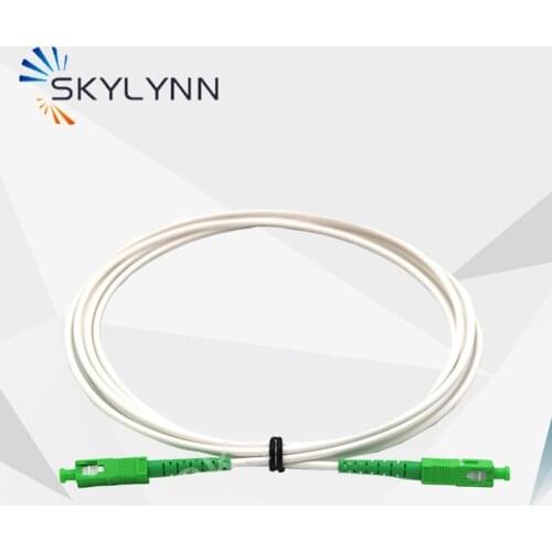 50PCS 1.5 Meter Length SC/APC-SC/APC 3.0mm Diameter SM G652D/G657A1/G657A2 Fiber Optic Patch Cord With Milk White LSZH Jacket