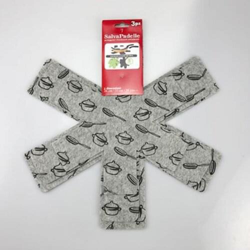 6pcs Pot & Pan Protectors Prevent Pads Gray Pot Protect Scratching Divider Cookware Surfaces Separate for Cookware